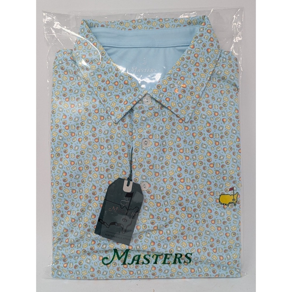 2026 Masters Polo Shirt Mens XL Peaches Graphic Performance Augusta National